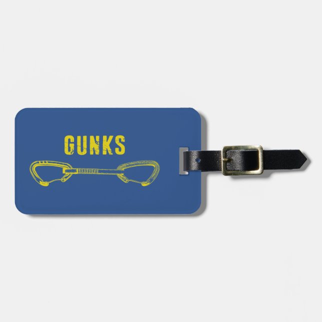 Gunks Climbing Quickdraw Luggage Tag (Front Horizontal)