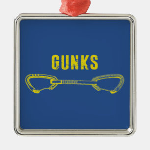 Gunks Climbing Quickdraw Metal Tree Decoration