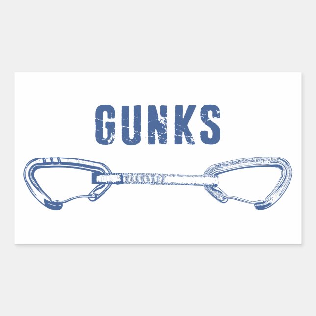 Gunks Climbing Quickdraw Rectangular Sticker (Front)