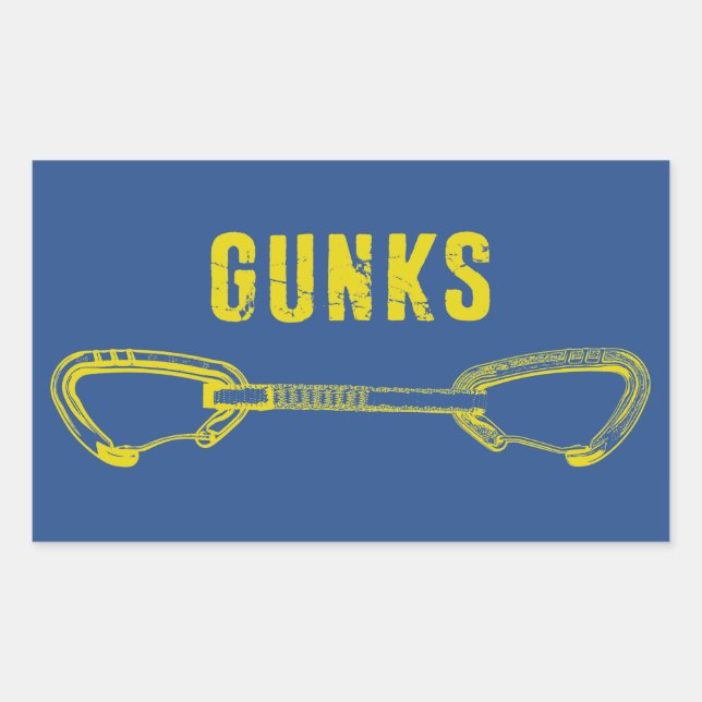 Gunks Climbing Quickdraw Rectangular Sticker (Front)