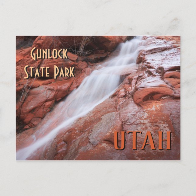 Gunlock State Park Utah Waterfall Postcard (Front)