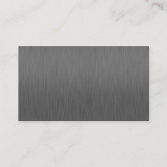 gunmetal brushed aluminium business card (Front)