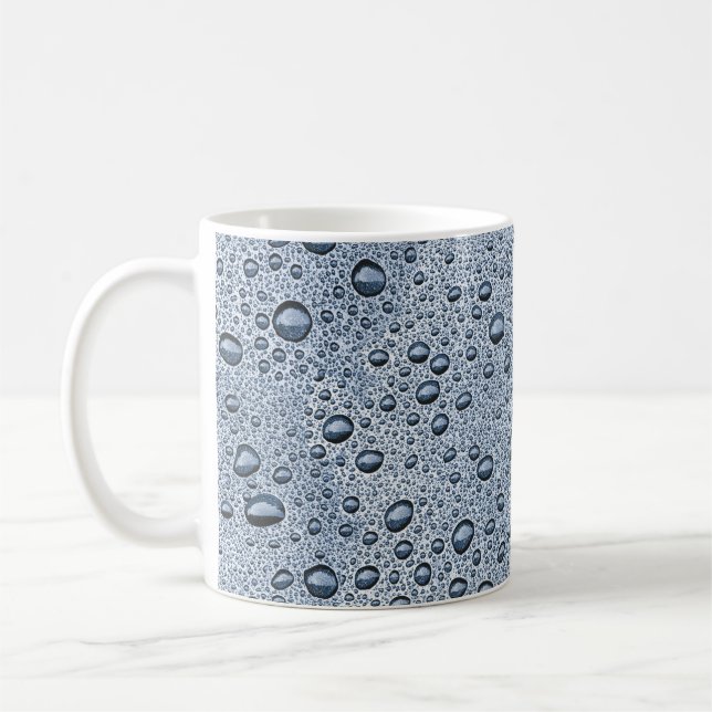 Gunmetal grey water droplets coffee mug (Left)