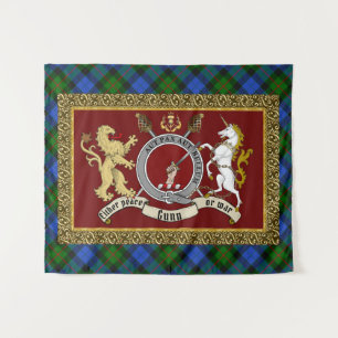 Gunn Clan Badge & Tartan Tapestry