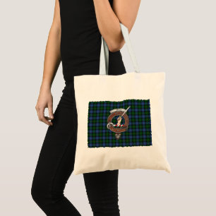 Gunn Clan Badge Tartan Tote Bag