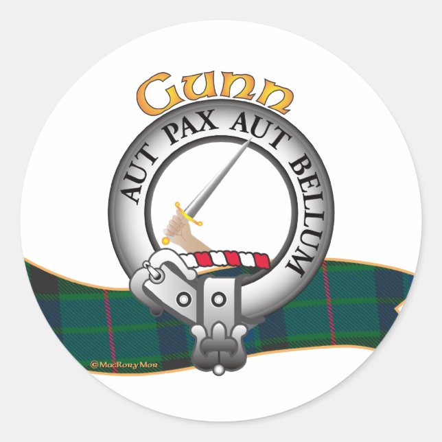 Gunn Clan Classic Round Sticker (Front)