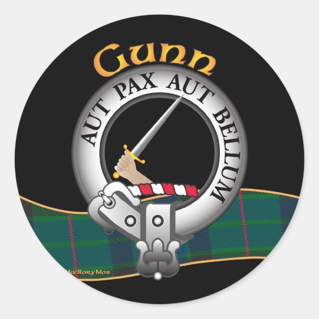 Gunn Clan Classic Round Sticker (Front)