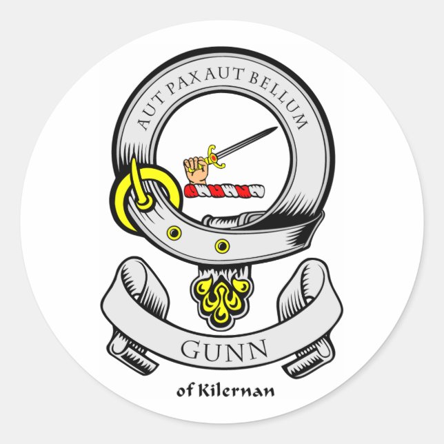 GUNN Coat of Arms Classic Round Sticker (Front)