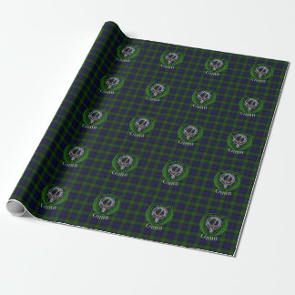 Gunn Scottish Clan Tartan & Crest Wrapping Paper