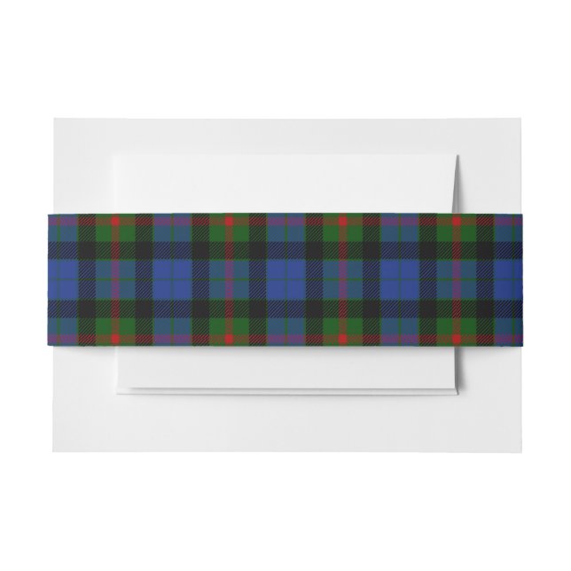 Gunn Scottish Tartan Belly Band Invitation Belly Band (Front Example)
