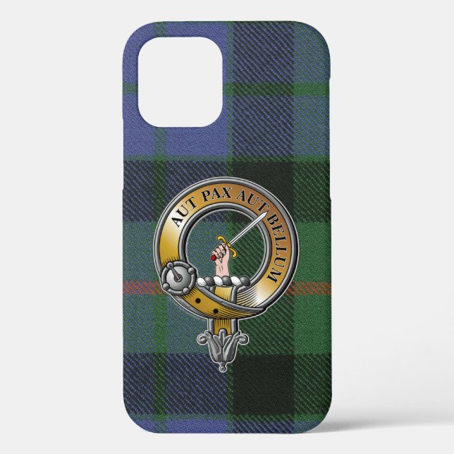 Gunn Tartan & Badge Case-Mate iPhone Case (Back)