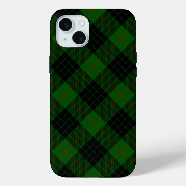 Gunn tartan green black plaid Case-Mate iPhone case (Back)