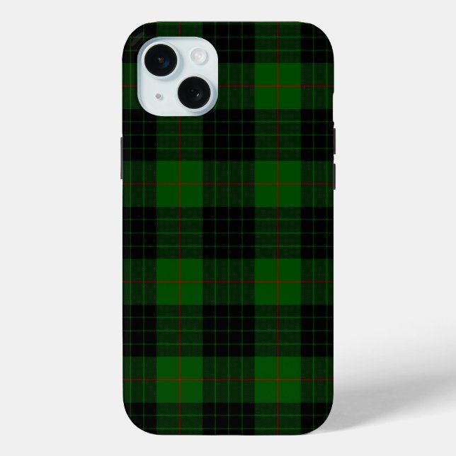 Gunn tartan green black plaid Case-Mate iPhone case (Back)