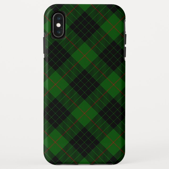 Gunn tartan green black plaid Case-Mate iPhone case (Back)