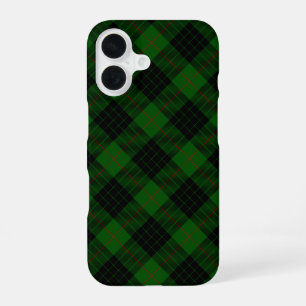 Gunn tartan green black plaid iPhone 16 case