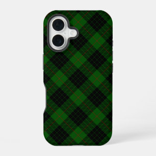 Gunn tartan green black plaid iPhone 16 case