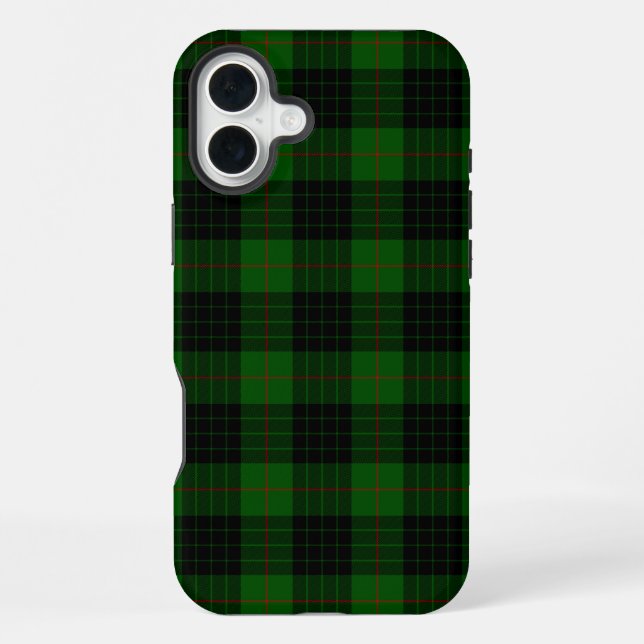 Gunn tartan green black plaid iPhone case (Back)