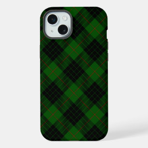 Gunn tartan green black plaid iPhone 15 plus case