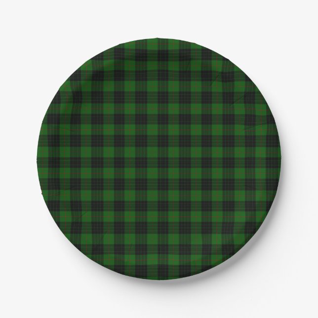 Gunn Tartan Paper Plate (Front)