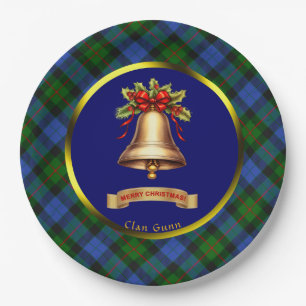 Gunn Tartan Personalised Christmas Paper Plate