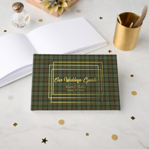 Gunn Weathered Original Scottish Tartan Guest Book