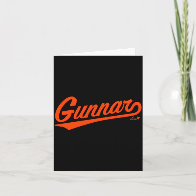 Gunnar Henderson Baltimore Text Baltimore Baseball Card (Front)