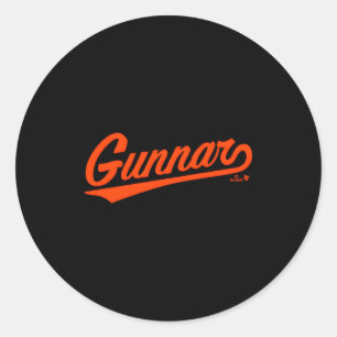 Gunnar Henderson Baltimore Text Baltimore Baseball Classic Round Sticker
