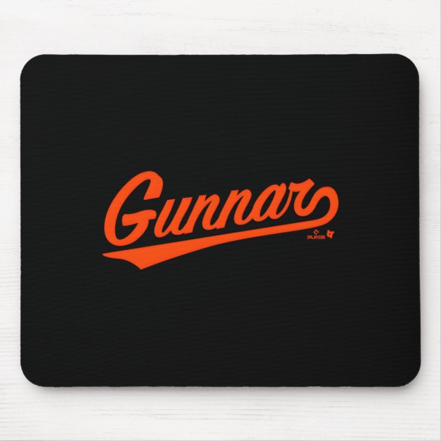 Gunnar Henderson Baltimore Text Baltimore Baseball Mouse Mat (Front)