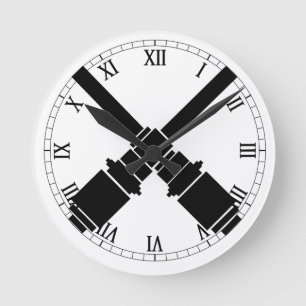 Gunners badge round clock