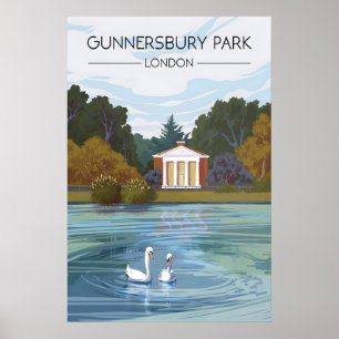 Gunnersbury Park London Travel Poster