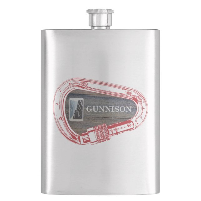 Gunnison Climbing Carabiner Hip Flask (Front)