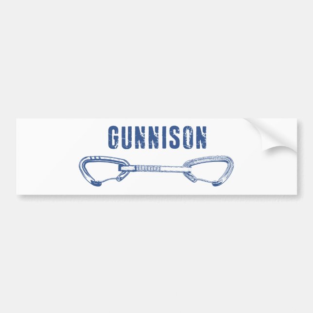 Gunnison Colorado Rock Climbing Quickdraw Bumper Sticker (Front)