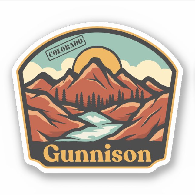 Gunnison, Colorado Sticker (Front)