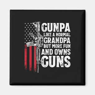 Gunpa Like A Normal Grandpa Fun And Owns Guns (on  Magnet