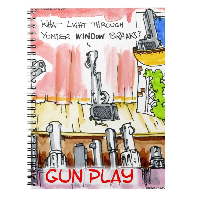 GunPlay Funny Cartoon Notebook (Front)