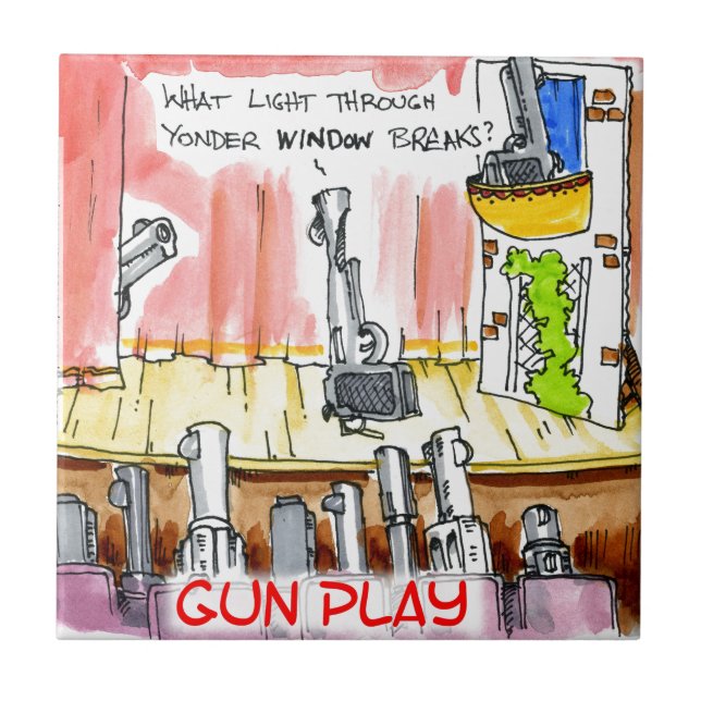 GunPlay Funny Cartoon Tile (Front)