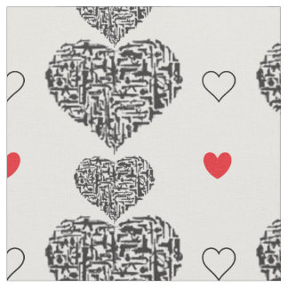 Guns and Hearts Fabric