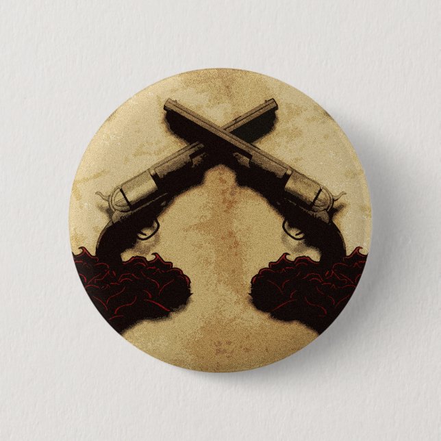Guns and Roses 6 Cm Round Badge (Front)