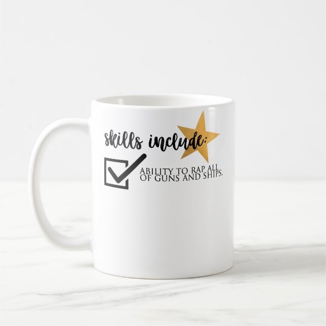 Guns And Ships Coffee Mug (Left)