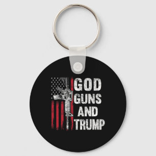 Guns And Trump 2nd Amendment Flag Ar15 American Fl Key Ring