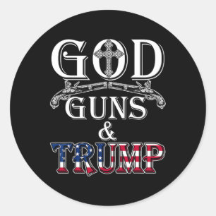 Guns And Trump Shirt 2nd Amendment T Shirt Trump 4 Classic Round Sticker