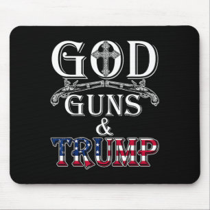 Guns And Trump Shirt 2nd Amendment T Shirt Trump 4 Mouse Mat