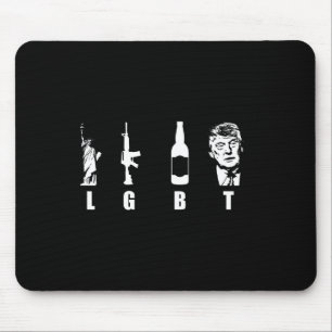 Guns Beer Trump 2020 - Trump Pence Maga Mouse Mat