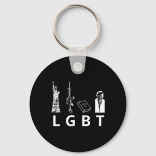 Guns Bible Trump  Key Ring