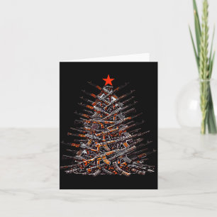 Guns Christmas Tree Funny Xmas 2025 For Gun Lover Card