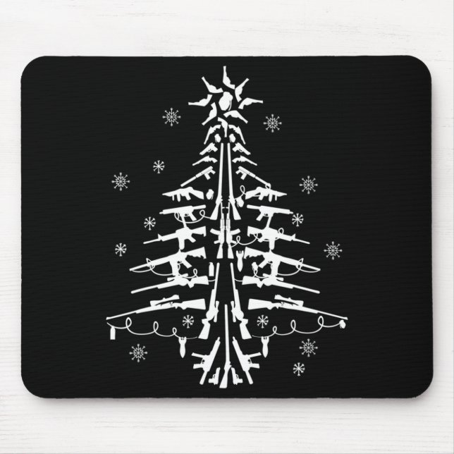 Guns Christmas Tree Xmas For Men Military  Mouse Mat (Front)
