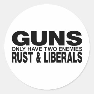 GUNS CLASSIC ROUND STICKER