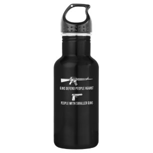 Guns defend People Joke Design for Gun Collectors 532 Ml Water Bottle