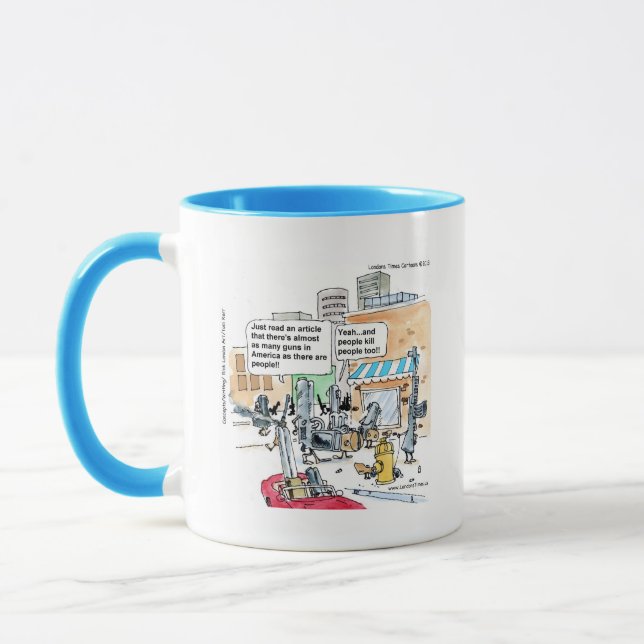 Guns Don't Kill Funny Gifts, Tees & Cards Mug (Left)