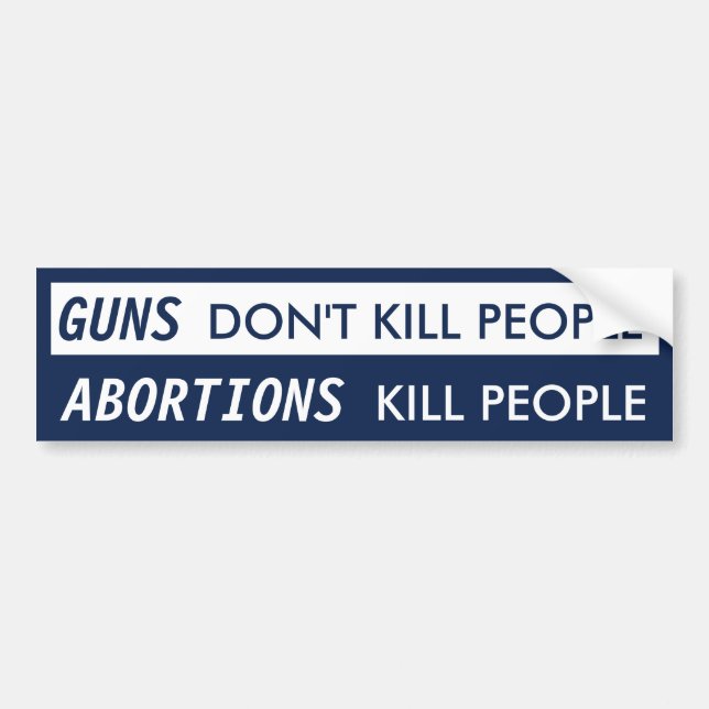 GUNS Don't Kill People Bumper Sticker (Front)